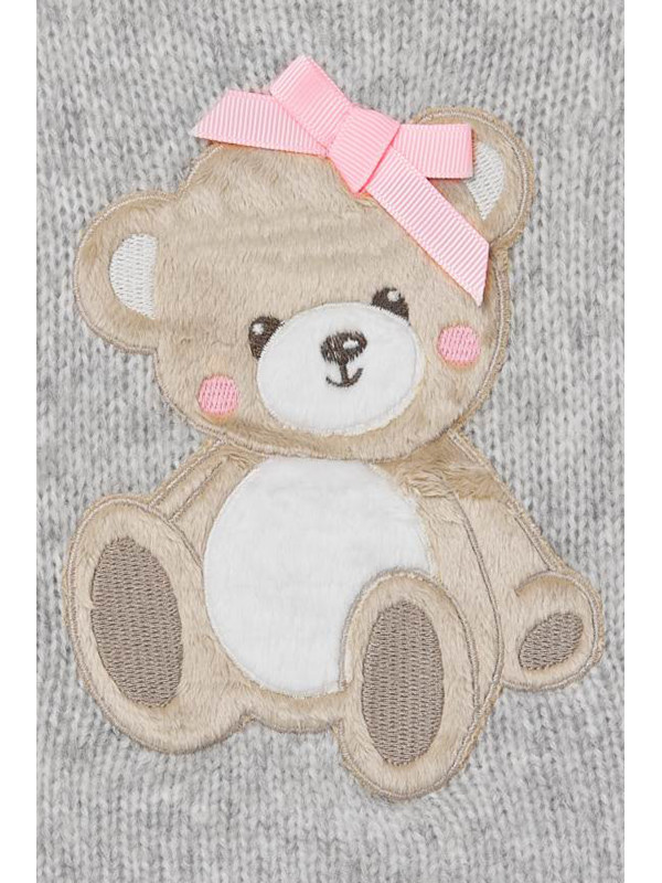 KNIT DRESS WITH BEAR DESIGN FOR BABY GIRL