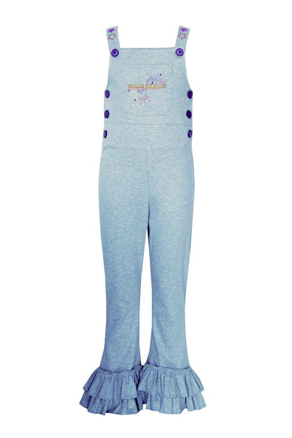 GIRLS OVERALLS WITH COSMIC COVBOYS EMBROIDERED
