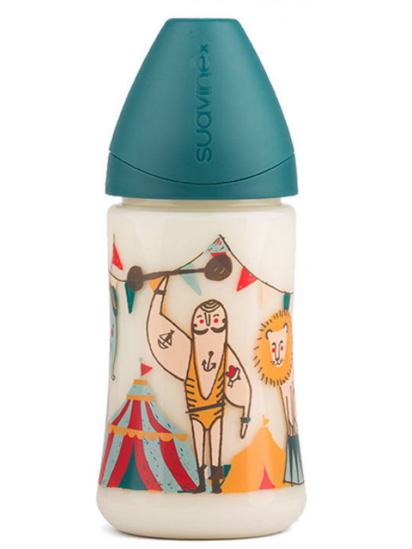 WIDE-NECK BOTTLE WITH ANATOMICAL TEAT