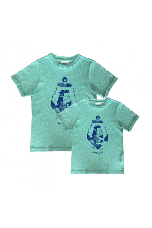 MINI ME T-SHIRT WITH ANCHOR PRINTED