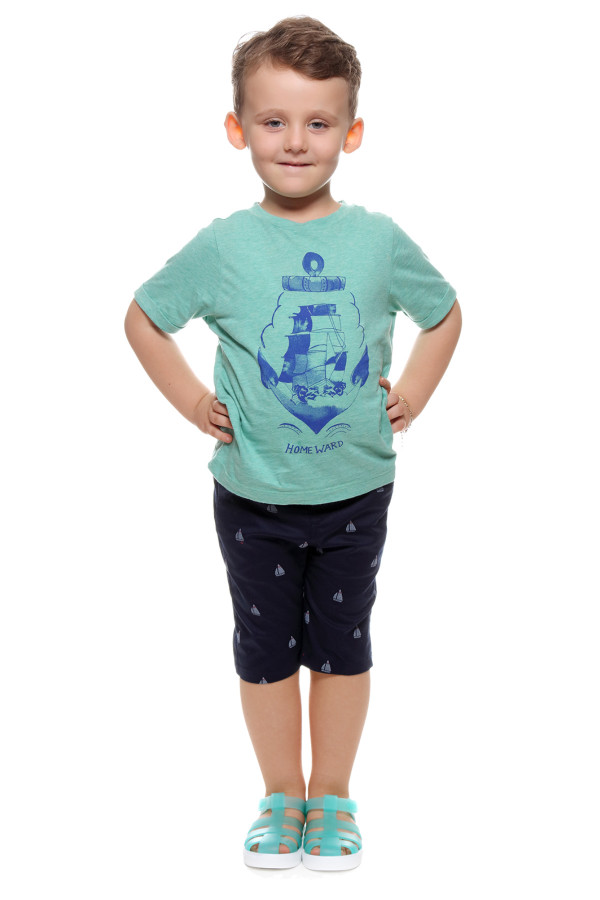 BOYS T-SHIRT WITH ANCHOR PRINTED
