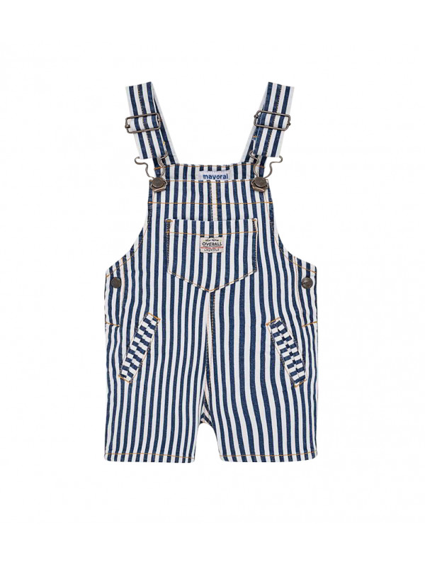 SHORT STRIPED DUNGAREES FOR BABY BOY
