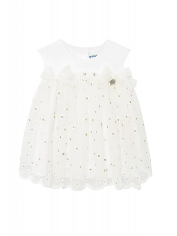 EMBROIDERED TULLE DRESS FOR BABY GIRL