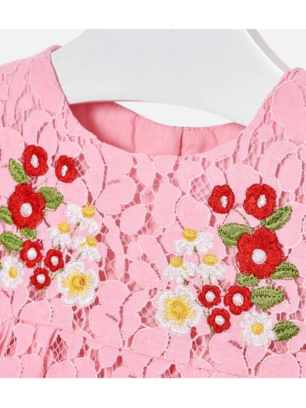 EMBROIDERED LACE DRESS FOR BABY GIRL