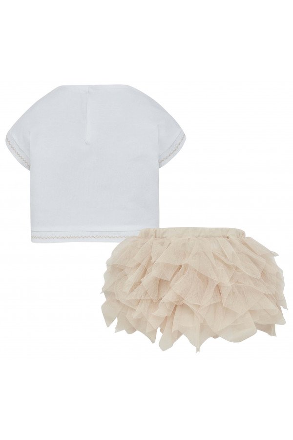 T-SHIRT AND TULLE SKIRT SET FOR BABY GIRL