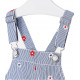 DENIM DUNGAREE SKIRT WITH EMBROIDERY FOR GIRL