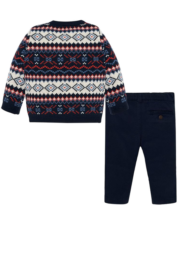 TROUSERS AND PATTERNED JUMPER SET FOR BABY BOY