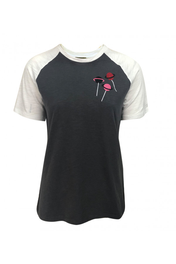 WOMEN T-SHIRT WITH LOLLIPOP EMBROIDERED