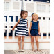 PLEATED STRIPED DRESS FOR GIRL