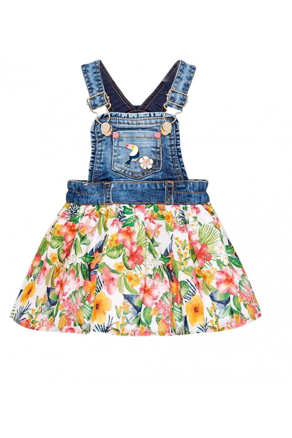 PATTERNED DUNGAREE SKIRT FOR BABY GIRL