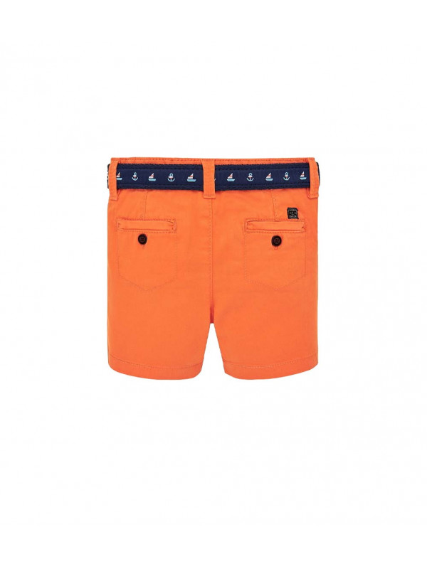 BERMUDA SHORTS WITH CONTRASTING BELT FOR BABY BOY