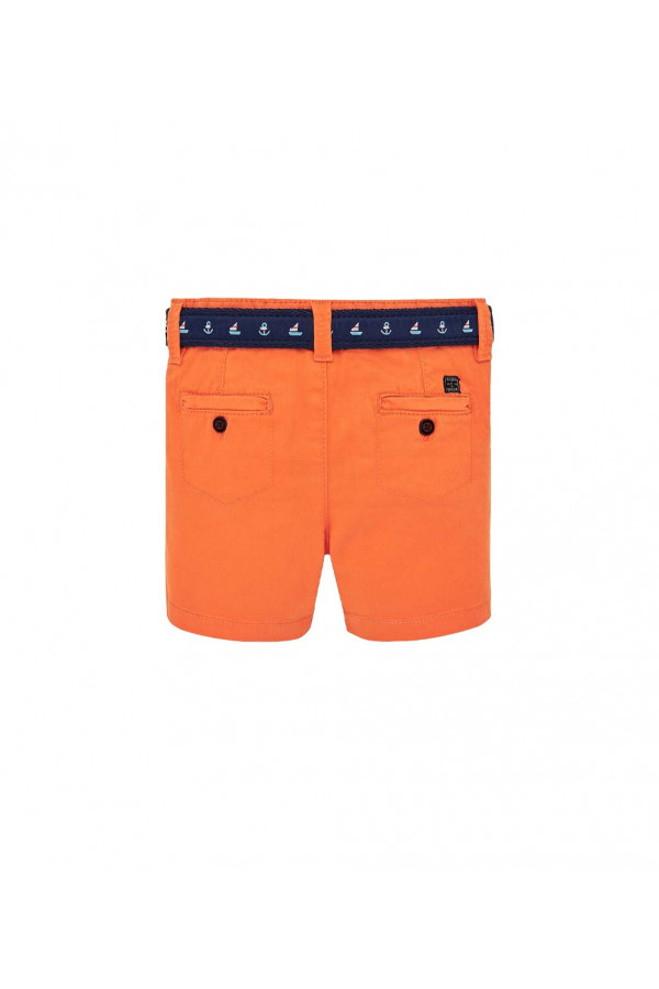 BERMUDA SHORTS WITH CONTRASTING BELT FOR BABY BOY